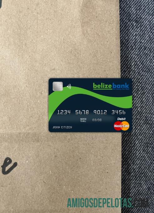 Belize Belize Bank Mastercard Foto Look Front exemplo